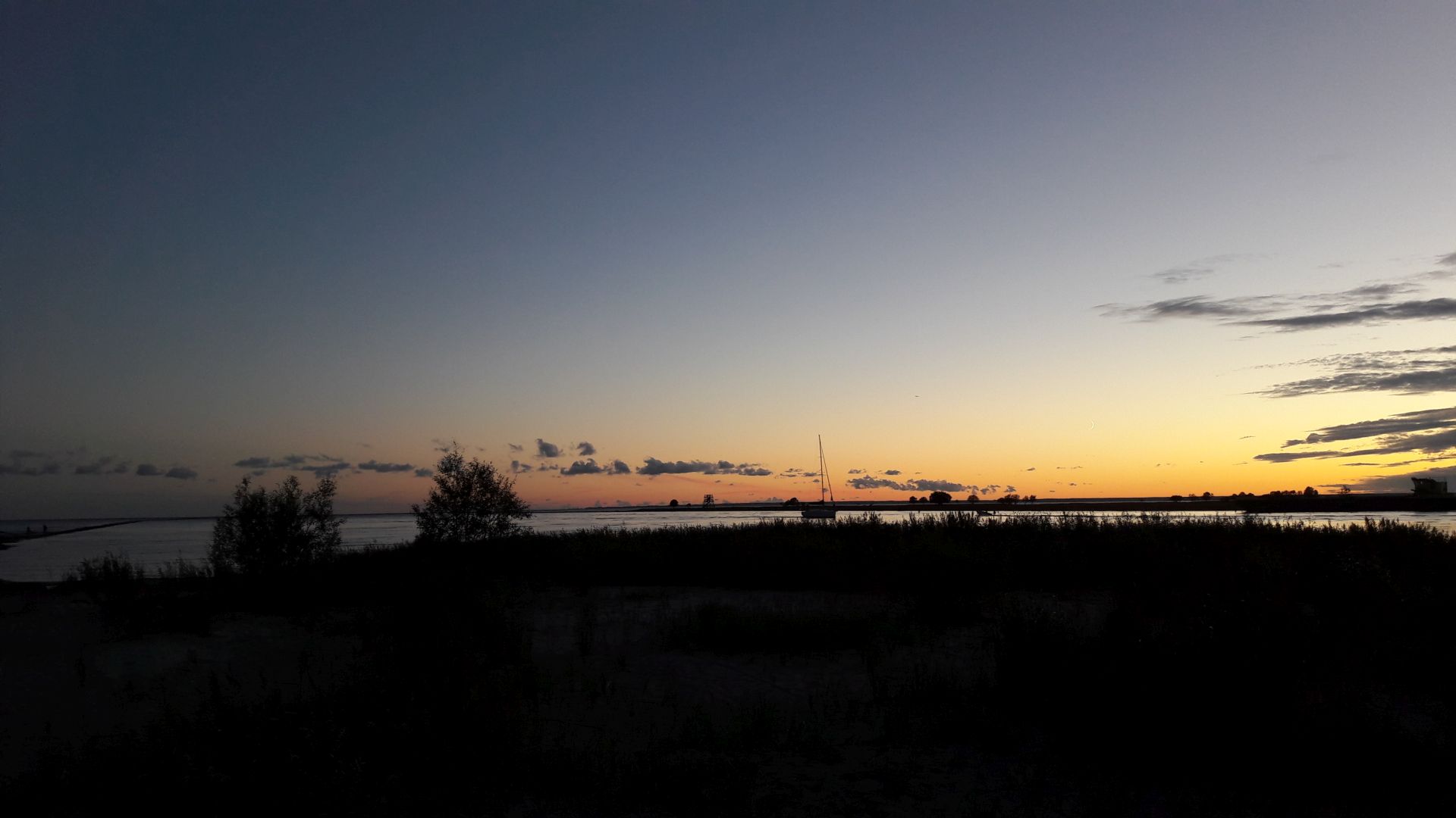 sunset near the river